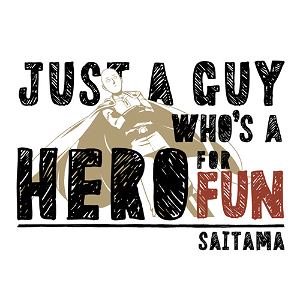 One-Punch Man: Just A Guy Who's A Hero For Fun T-shirt White (L Size)
