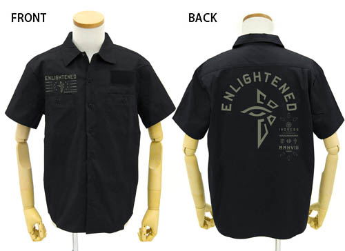 Ingress The Animation - Enlightened Patch Base Work Shirt Black (L Size) image 1