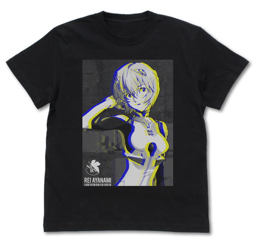 Evangelion - Rei Ayanami Graphic T-shirt Black (S Size) image 1