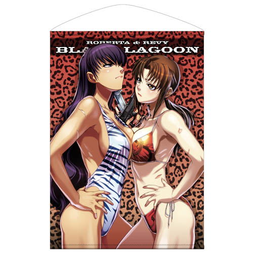 Black Lagoon B2 Wall Scroll: Revy vs Roberta (Re-run) image 1
