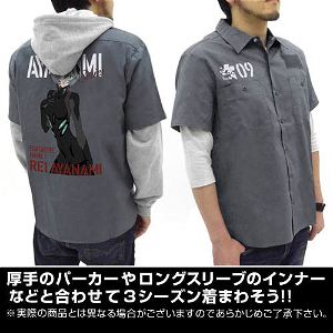 Evangelion - Rei Ayanami Full Color Work Shirt Gray (L Size)