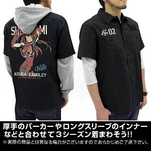 Evangelion - Shikinami Asuka Langley Full Color Work Shirt Black (XL Size)