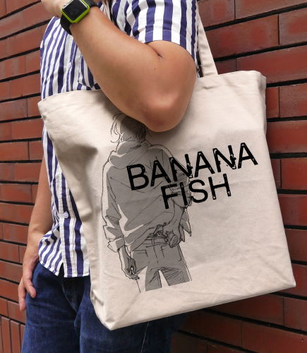 Banana Fish Large Tote Bag Natural image 2