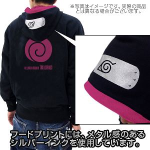 Boruto: Naruto Next Generations - Boruto Uzumaki Zippered Hoodie Black x Tropical Pink (M Size)