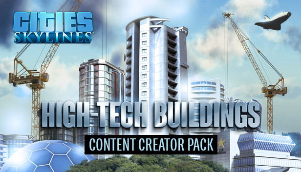 Cities: Skylines - Content Creator Pack: High-Tech Buildings (DLC) <span class="ext" style="background-color: #B0000F; color: #FFFFFF;">DLC</span> <span class="ext" style="background-color: #2a475e; color: #FFFFFF;">STEAM</span> <span class="ext ext_digital">digital</span> image 1