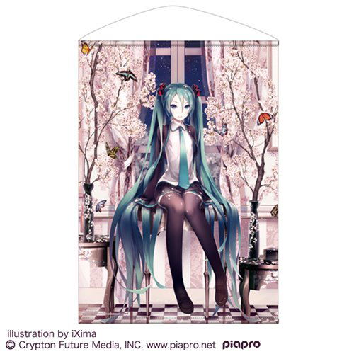 Hatsune Miku Cherry Blossoms B2 Wall Scroll image 1