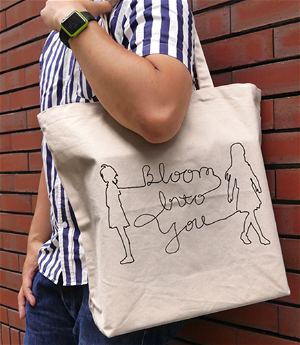 Bloom Into You Large Tote Bag Natural