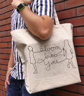 Bloom Into You Large Tote Bag Natural thumbnail 2