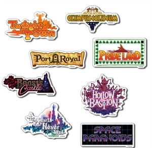 Kingdom Hearts II World Sticker Set_