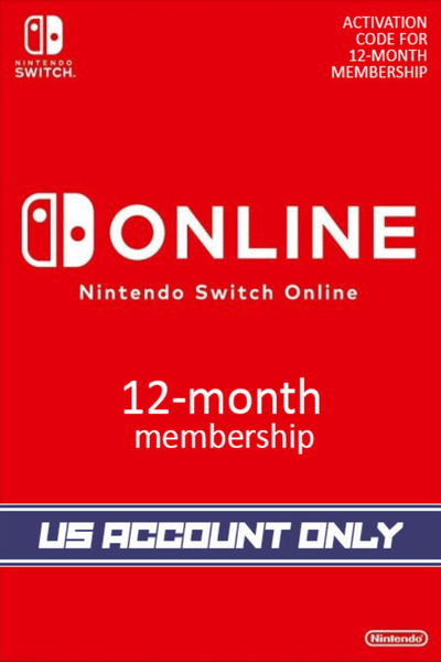 Nintendo Switch Online 12 Month Individual Membership US Account