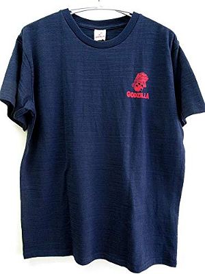 Mt. Fuji And Giant Monster Godzilla T-shirt Navy (XL Size)