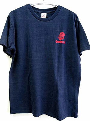 Mt. Fuji And Giant Monster Godzilla T-shirt Navy (XXL Size)_