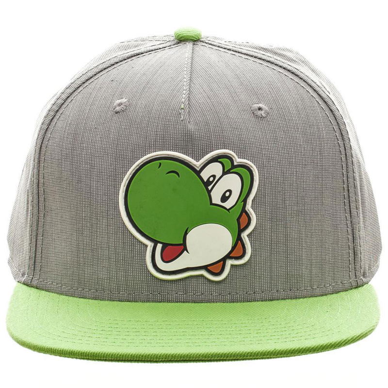 Nintendo Super Mario Bros. Yoshi Rubber Logo Snapback Baseball Cap image 2