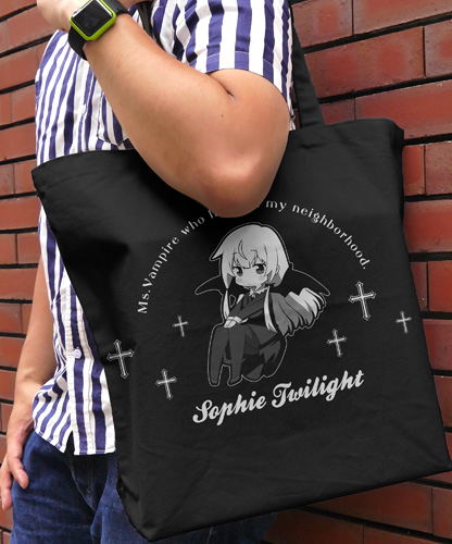 Ms. Vampire Who Lives In My Neighborhood. - Sophie Twilight Large Tote Bag Black image 2