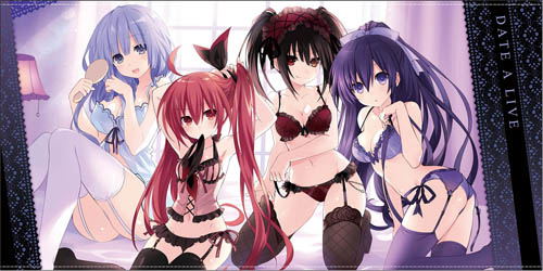 Date A Live Original Ver. - Heroine Group 120cm Big Towel Luxury Ver. (Tohka, Kotori, Kurumi, Miku) image 1