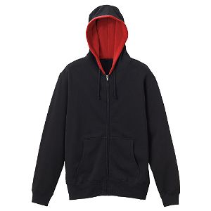 New Game!! - Eagle Jump Zippered Hoodie Black x Red (M Size)