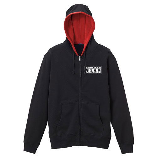 Zombie Land Saga Zippered Hoodie Black x Red (M Size) image 2
