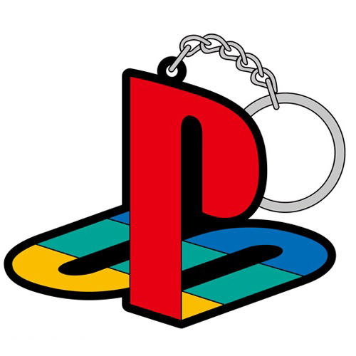 PlayStation Rubber Keychain: First PlayStation Family Mark (Re-run) image 1