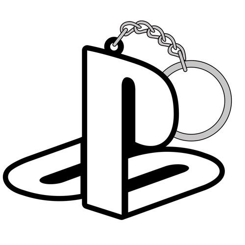 PlayStation Rubber Keychain: PlayStation Family Mark (Re-run)