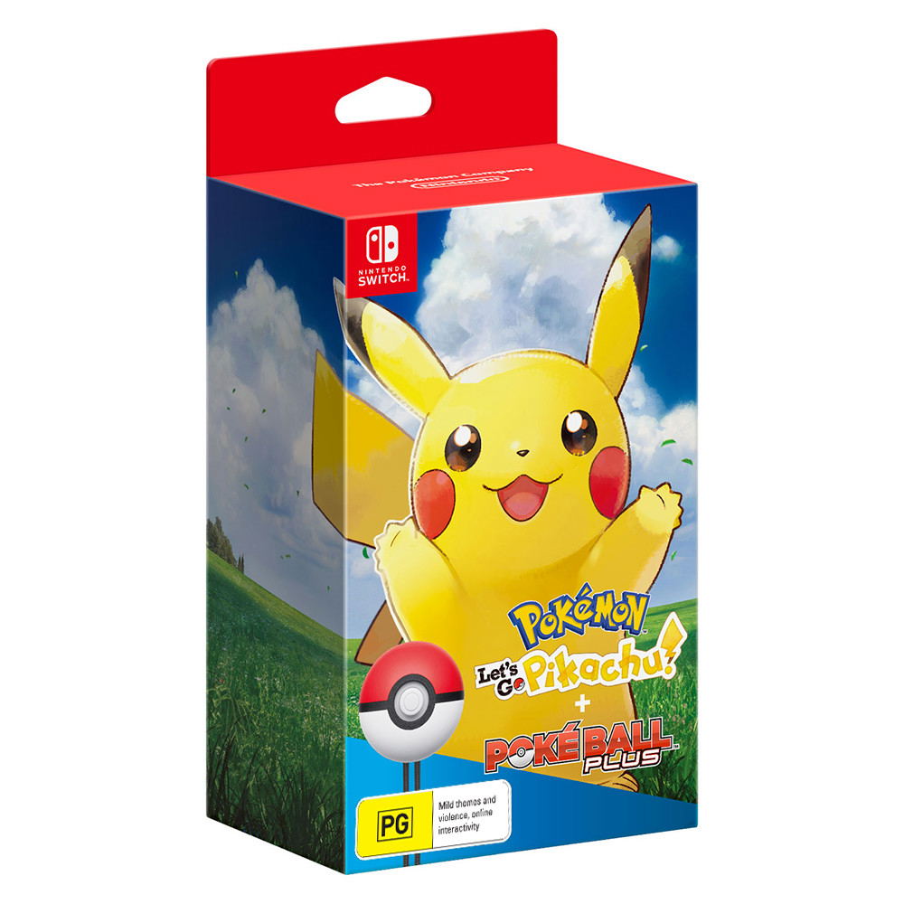 Pokemon: Let's Go, Pikachu! + Poke Ball Plus Pack for Nintendo Switch ...