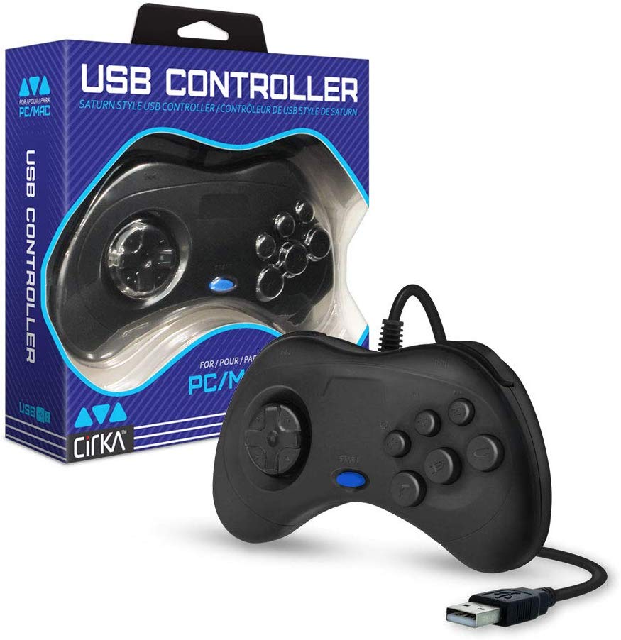 Hyperkin CirKa Saturn-Style USB Controller for PC/Mac (Black) for ...