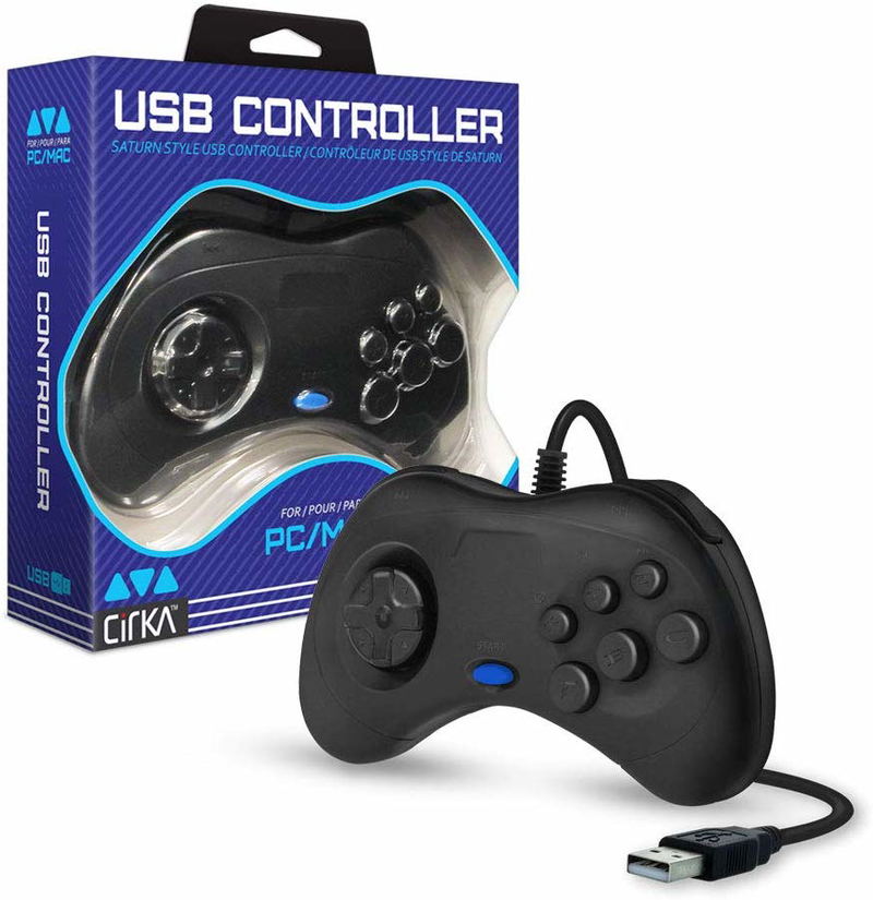 Hyperkin CirKa Saturn-Style USB Controller for PC/Mac (Black) image 1
