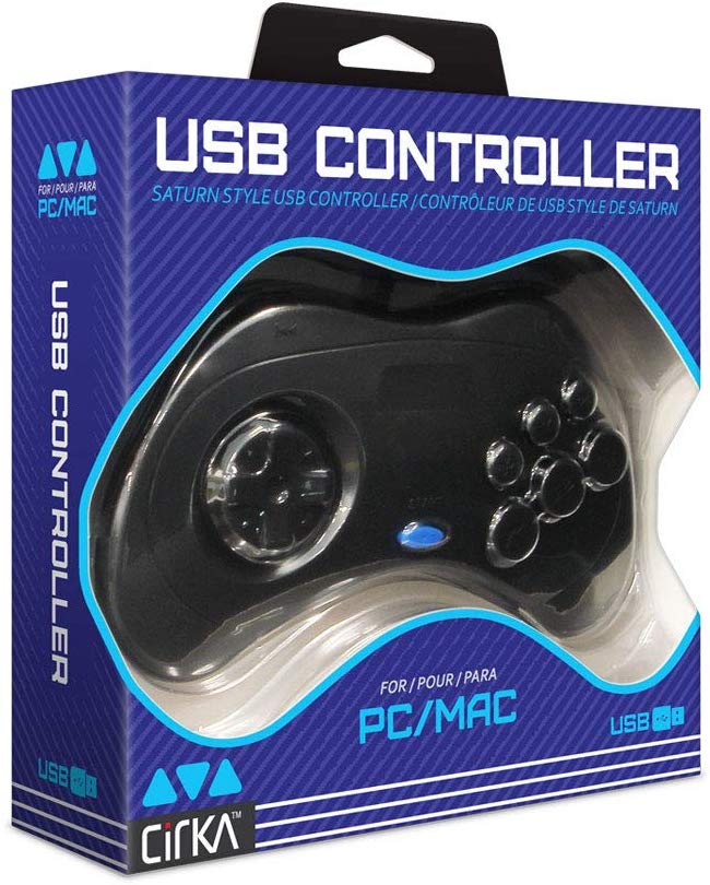 Hyperkin CirKa Saturn-Style USB Controller For PC/Mac (Black) For ...