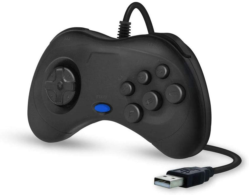 Hyperkin CirKa Saturn-Style USB Controller For PC/Mac (Black) For ...