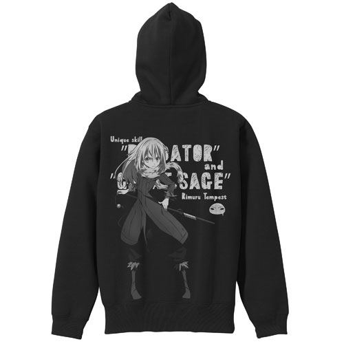 That Time I Got Reincarnated As A Slime - Rimuru Tempest Zippered Hoodie Black x Turquoise Blue (XL Size) image 1