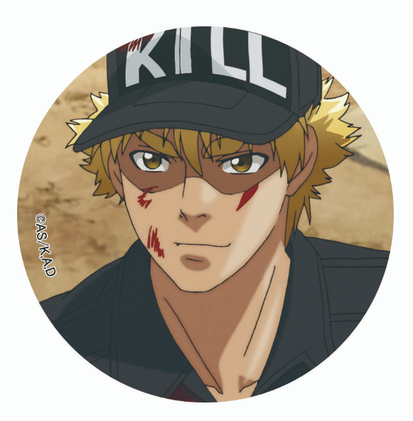 Cells At Work! Killer T Cell Cap With Can Badge Set image 3