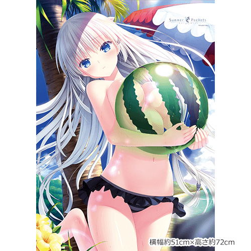 Summer Pockets B2 Wall Scroll: Shiroha Naruse / Swimwear image 2
