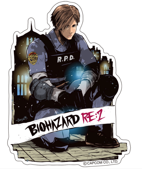 Capcom X B-Side Label Sticker: Resident Evil Re:2 Leon