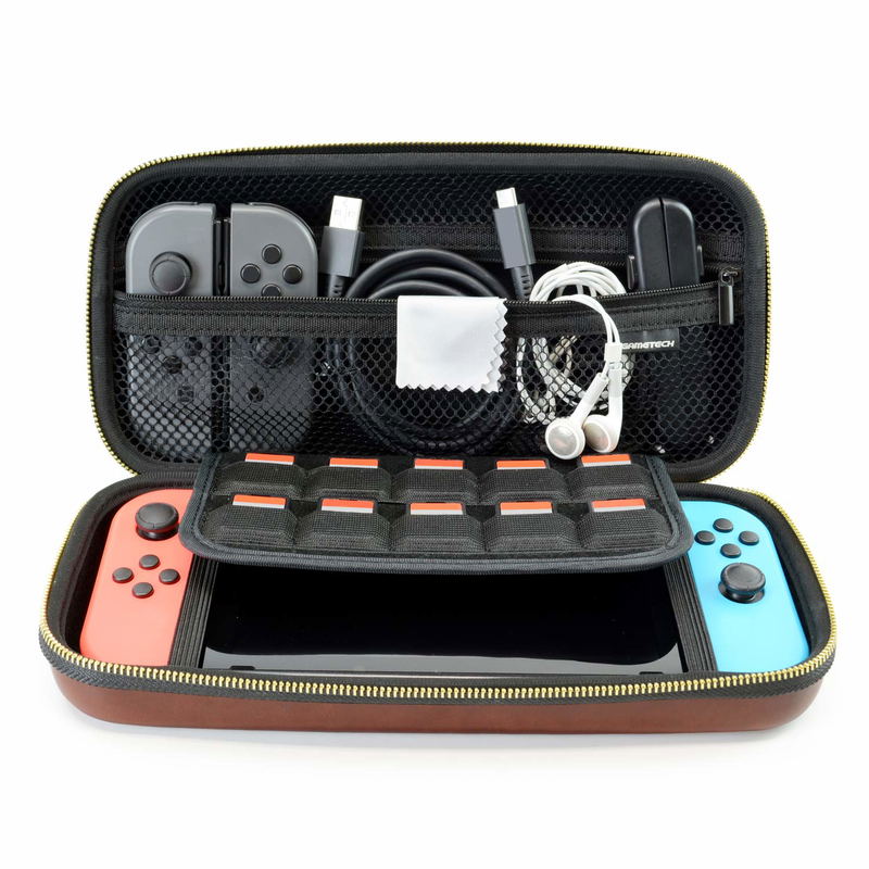 PU Leather EVA Pouch for Nintendo Switch (Brown) image 6