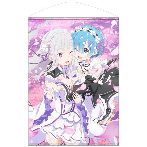 Re:Zero kara Hajimeru Isekai Seikatsu B2 Wall Scroll: Emilia & Rem