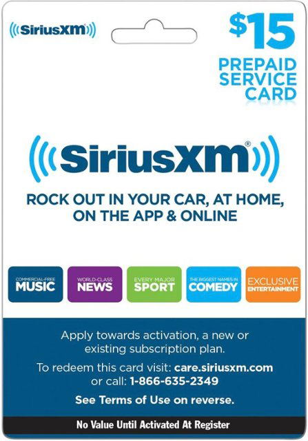 SiriusXM Gift Card 15 USD | US Account Only digital