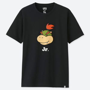 UT Nintendo Super Mario Family Museum - Bowser Jr. Men's T-shirt Black (L Size)_