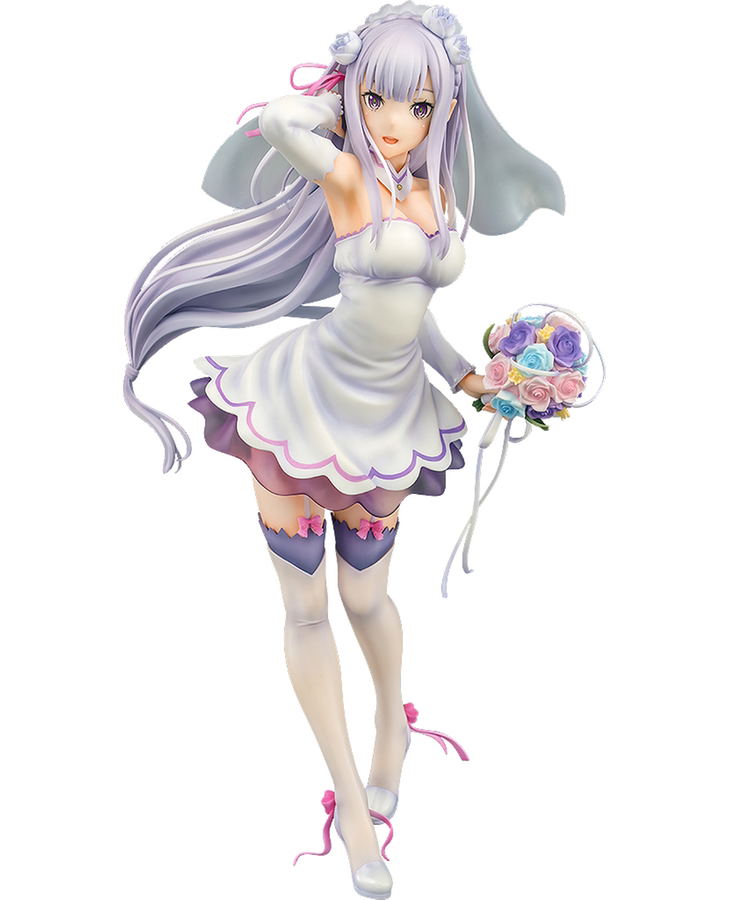 Re:Zero Starting Life in Another World 1/7 Scale Pre-Painted Figure: Emilia Wedding Ver. (Re-run) image 1
