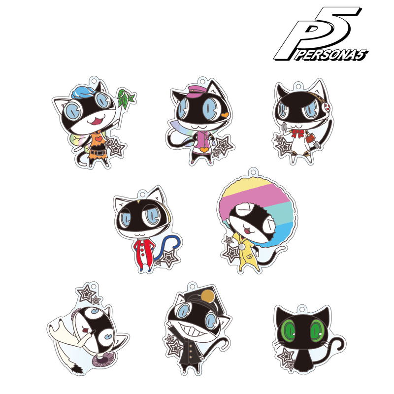 Persona 5 Trading Morgana Acrylic Keychain Costume Change Ver. (Set of 8 pieces) image 1