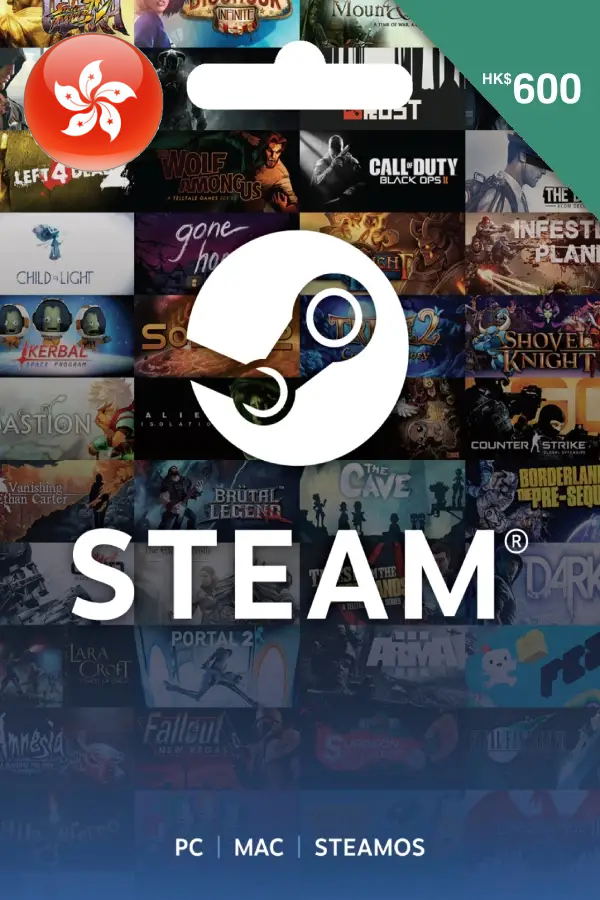 Steam Gift Card (HKD 600 | For Hong Kong Currency Only) STEAM digital — Import Game Deal