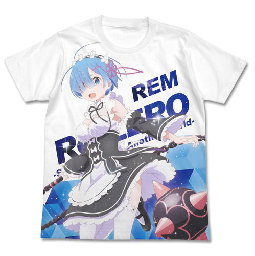 Re:Zero - Starting Life In Another World - Rem And A Morning Star Full Graphic T-shirt White (XL Size) image 1