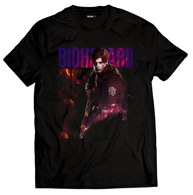 Resident Evil 2 T-shirt: Leon S. Kennedy Black (M Size) image 1