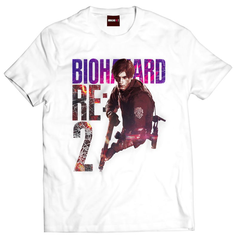 Resident Evil 2 T-shirt: Leon S. Kennedy White (L Size) image 1
