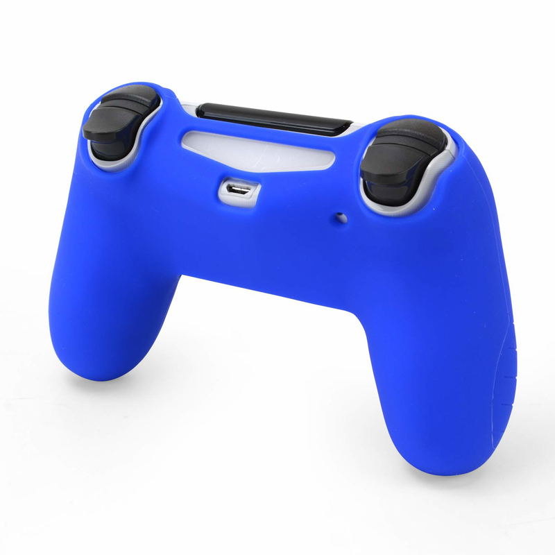 Silicone Grip & Stick Cap Set for PS4 Controller (Blue) image 6