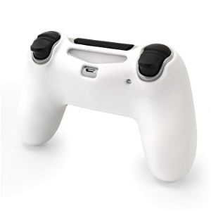 Silicone Grip & Stick Cap Set for PS4 Controller (White)
