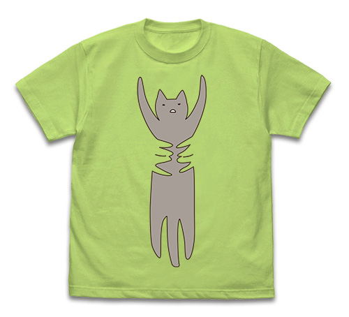 Wataten! An Angel Flew Down To Me - Cat T-shirt Lime Green (S Size) image 1