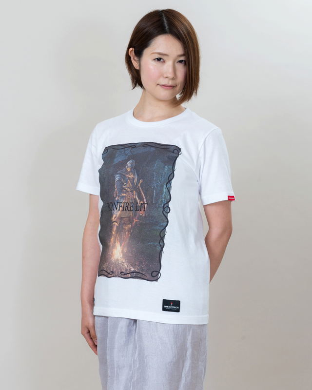 Dark Souls x Torch Torch - Bonfire Lit T-shirt White (M Size) image 3