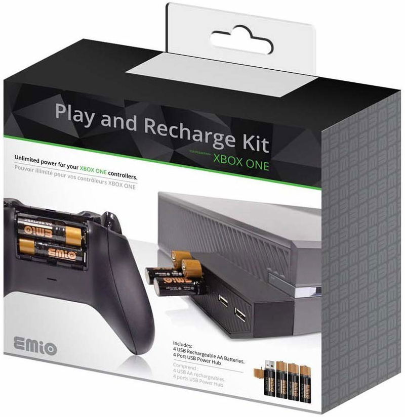 Play and Recharge Kit (Black) for Xbox One