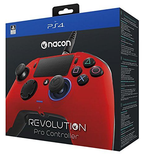 Nacon Revolution Pro Controller for Playstation 4 (Red) for 4, Playstation 4 Pro