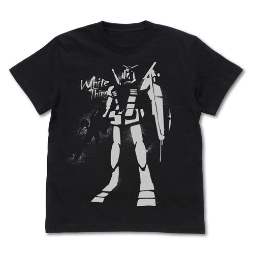 Mobile Suit Gundam - White Thing Of The Union T-shirt Black (M Size) image 1