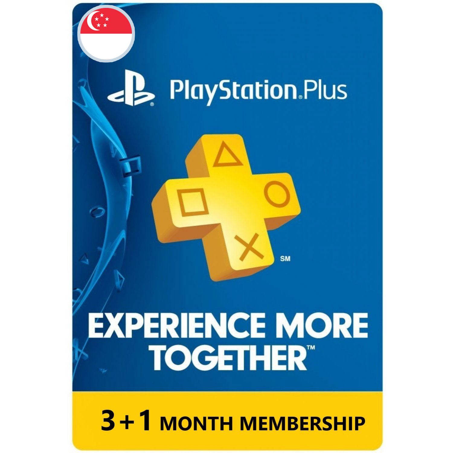 PSN Card 3+1 Month | Playstation Plus Singapore for PlayStation PlayStation 4, PlayStation